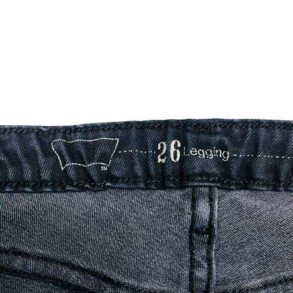 LEVI'S Foil Coated Low Rise Shimmer Leggings Jeggings Sz 26 Copper - Picture 3 of 5